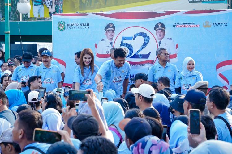 Ribuan Anggota Korpri Kota Medan Ikuti dan Ramaikan Gebyar HUT ke-52 Korpri