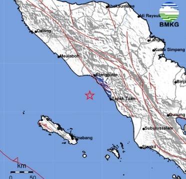 Gempa Tektonik Berkekuatan Magnitudo 4.0 Guncang Nagan Raya