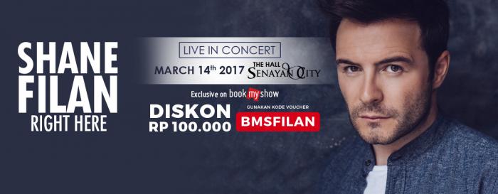 Beli di BookMyShow, Dapat Promo Diskon Tiket Konser Shane Filan 2017 di Jakarta