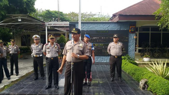 Kepala BNNK Beri Pengarahan Apel Pagi Polres Binjai 