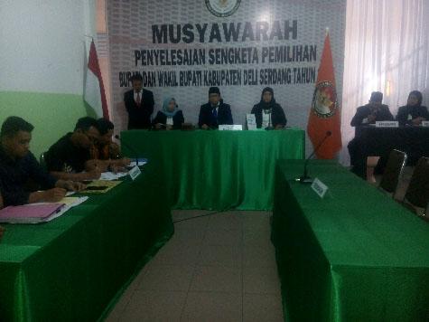 Panwaslih Gelar Musyawarah Penyelesaian Sengketa, KPU Deliserdang Tak Hadir