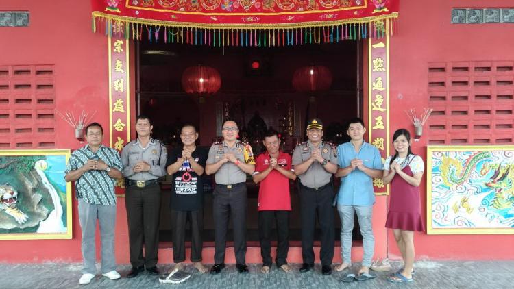 Kapolres Pelabuhan Belawan Cek Pengamanan Vihara