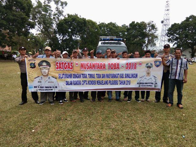 Sat Binmas Polres Simalungun Imbau Masyarakat Nagori Dolok Merangir Jaga Kondusifitas