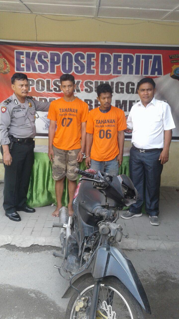 Sempat Melawan, Dua Pencuri Kabel Telkom Ditangkap Polsek Sunggal