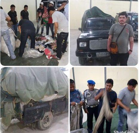 15 Bal Pakaian Monja Diamankan Polres Asahan dari Sebuah Mobil Pick Up 