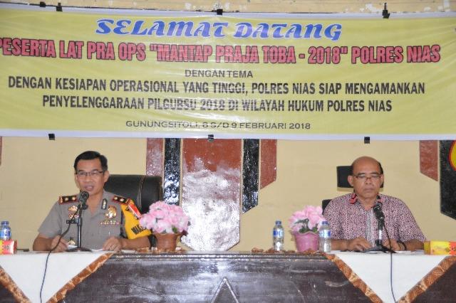 Polres Nias Gelar Latihan Pra Operasi Mantap Praja Toba 2018
