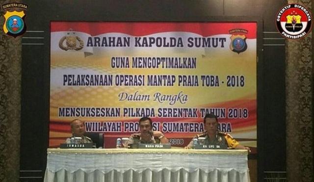 Kapolda Sumut Berikan Arahan Operasi Mantap Praja Toba 2018