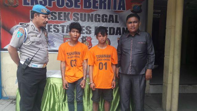 Gelapkan Motor Rahmat, Dua Pelaku Diamankan Polsek Sunggal