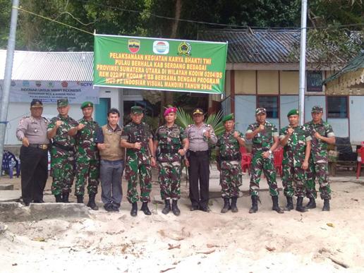 Danrem 022/PT Kunjungi Pulau Terluar di Serdang Bedagai