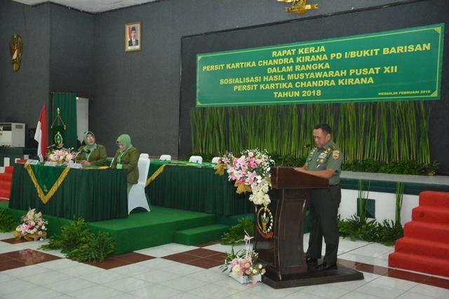 Persit Kartika Chandra Kirana PD I/Bukit Barisan Laksanakan Rakerda
