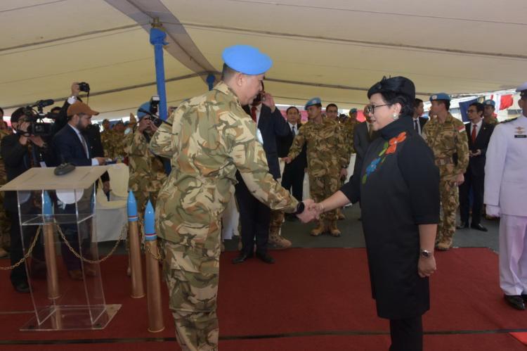 Menlu RI Kunjungi Satgas MTF TNI Konga XXVIII-J/Unifil