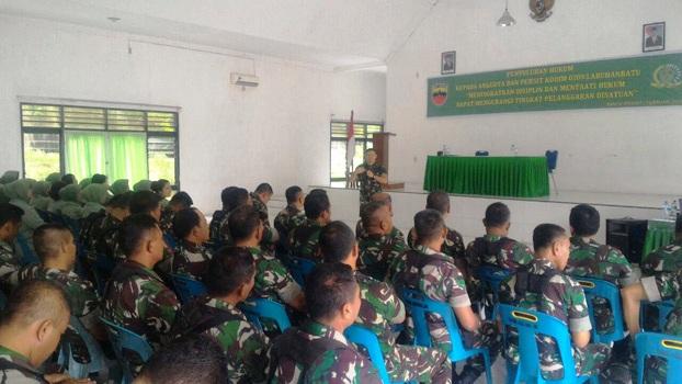 Kodim 0209/LB Terima Penyuluhan Hukum dari Tim Kumdam I/BB