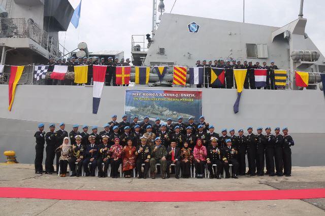 Kasal Hadiri Acara Medal Parade Satgas MTF TNI Konga XXVIII-J/Unifil