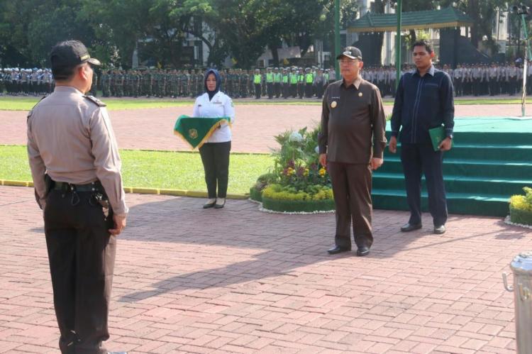 Walikota Medan Pimpin Apel Gelar Masukan Penegakan Aturan Angkutan Online