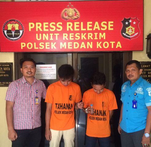 Polsek Medan Kota Tangkap Dua Pemakai Sabu