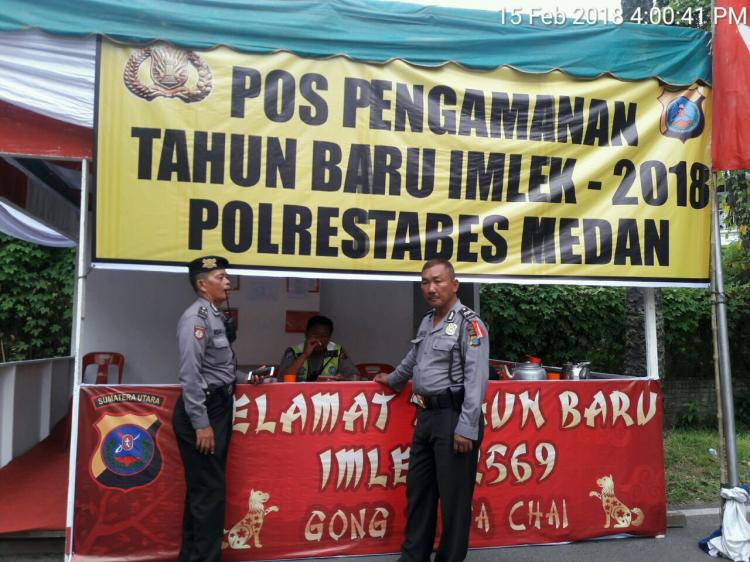Polsek Medan Baru Tinjau dan Amankan Vihara di Tahun Baru Imlek
