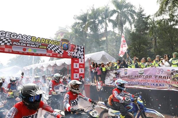 Kapolda Sumut Lepas 2.000-an Rider di Acara NegGas Bareng Komunitas Trail 