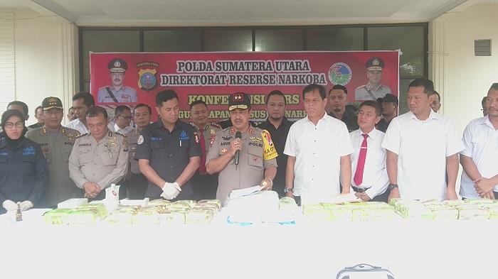 55 Kg Sabu dan 10.000 Butir Ekstasi Asal Malaysia Diamankan Poldasu