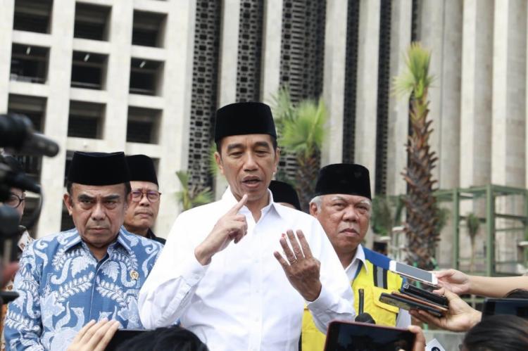Presiden Jokowi Didampingi Menag, Tinjau Renovasi Masjid Istiqlal