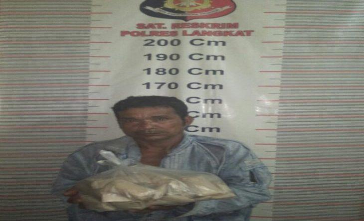 Polsek Salapian Langkat Tangkap Tarigan Karena Simpan Setengah Kilo Ganja