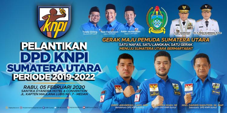 Hari Ini, El Adrian Shah dan Pengurus KNPI Sumut Periode 2019-2022 Dilantik