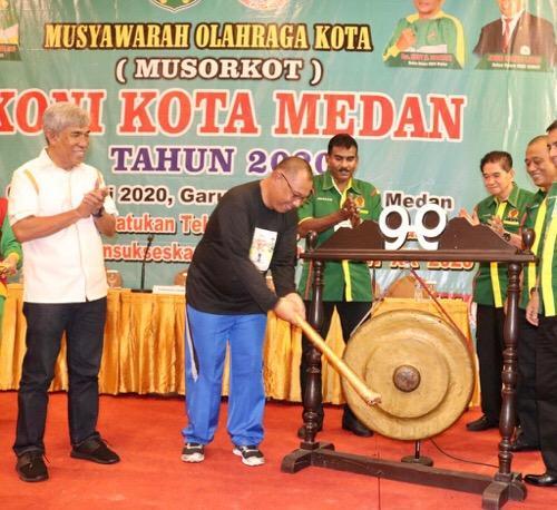 Musorkot KONI Medan 2020 Resmi Dibuka, Ini Pesan Plt Wali Kota