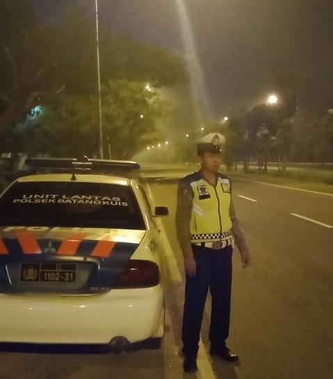 Polsek Batang Kuis Patroli Antisipasi Balap Liar di Jalur Bandara Kualanamu