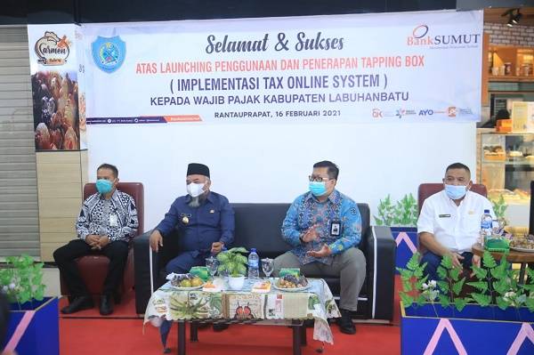 Bupati Labuhanbatu Launching Penggunaan Tapping Box Wajib Pajak