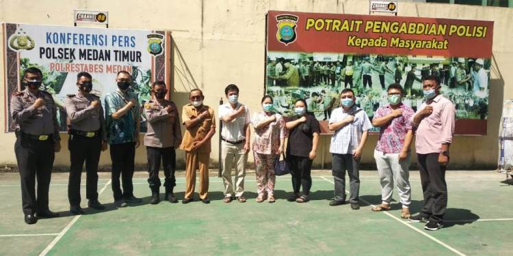 Cegah Corona, Polsek Medan Timur Imbau Pengurus Vihara Terapkan Prokes Perayaan Imlek