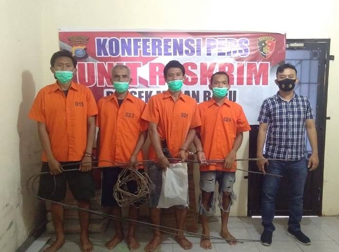 Curi Besi Tower di Jalan Starban Medan, Komplotan Maling Ditangkap Polisi