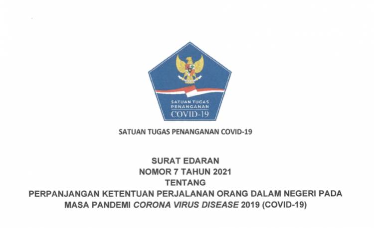 Berlaku Mulai 9 Februari, Inilah Edaran Satgas COVID-19 tentang Perjalanan Dalam Negeri di Masa Pandemi