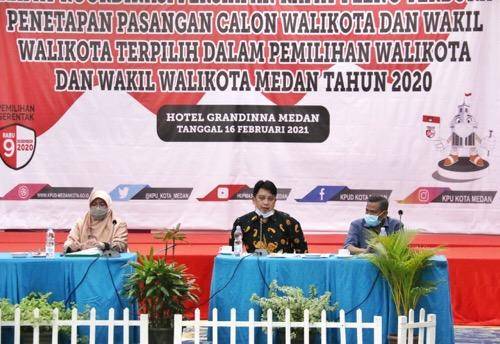 Penetapan Paslon Wali Kota Medan Terpilih Tahun 2020, Rapat Pleno Terbuka Digelar 18 Februari 2021