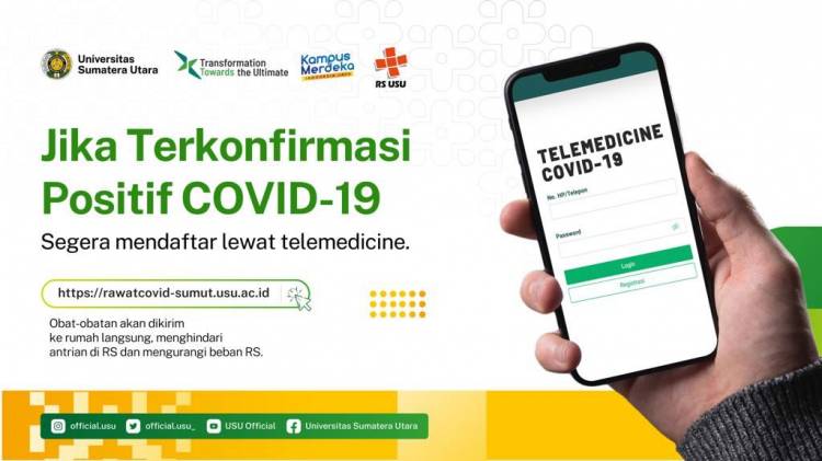 Bantu Warga yang Isolasi Mandiri, Layanan Telemedicine Covid-19 USU Sediakan Konsultasi dan Obat Gratis