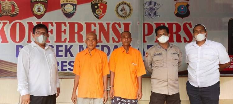 Polsek Medan Area Sergap 2 Pencuri Komplotan Bongkar Gudang di Jalan Amaliun