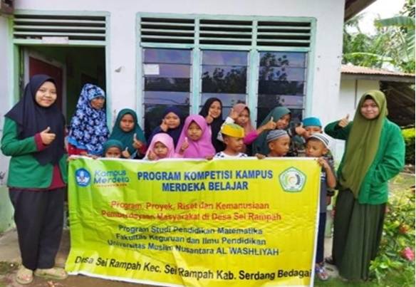 Dosen dan Mahasiswa UMN Beri Pelatihan Calistung dan Pemberdayaan Remaja Masjid di Desa Sei Rampah