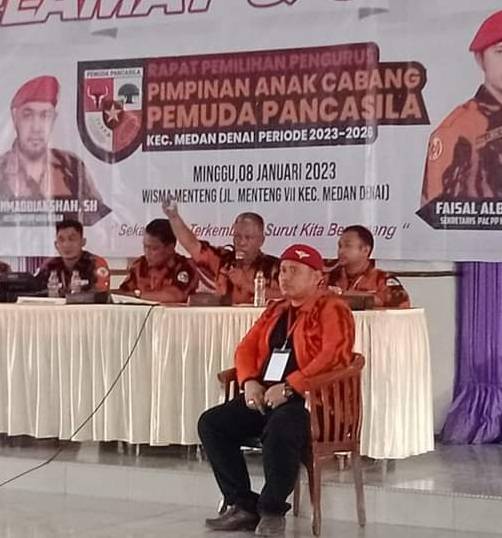 PAC Pemuda Pancasila Kecamatan Medan Denai Gulirkan Sembako kepada Warga Kurang Mampu 