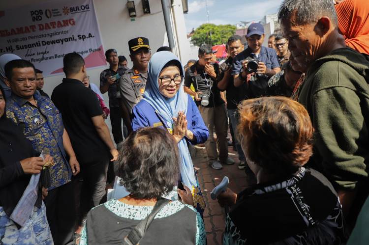 Walikota Pematangsiantar Launching Penyaluran Bantuan Cadangan Pangan Tahun 2024 untuk 16.405 KPM