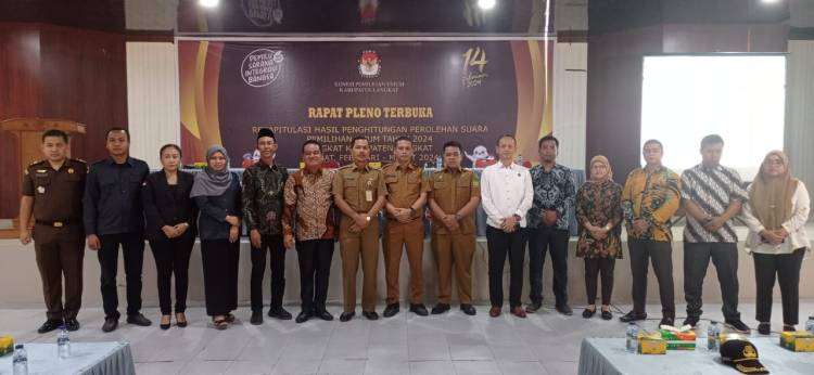 Staf Ahli Pemkab Langkat Hadiri Rapat Pleno Terbuka Rekapitulasi Perhitungan Suara Pemilu 2024