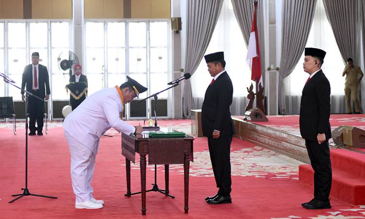 Lantik Walikota Gunungsitoli, Pj Gubernur Sumut Minta Pertahankan Peningkatan IPM