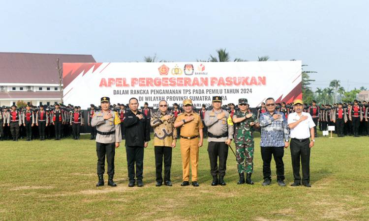 Apel Pergeseran Pasukan Jelang Pemilu, Pj Gubernur Sumut Ingatkan Petugas Bekerja Profesional