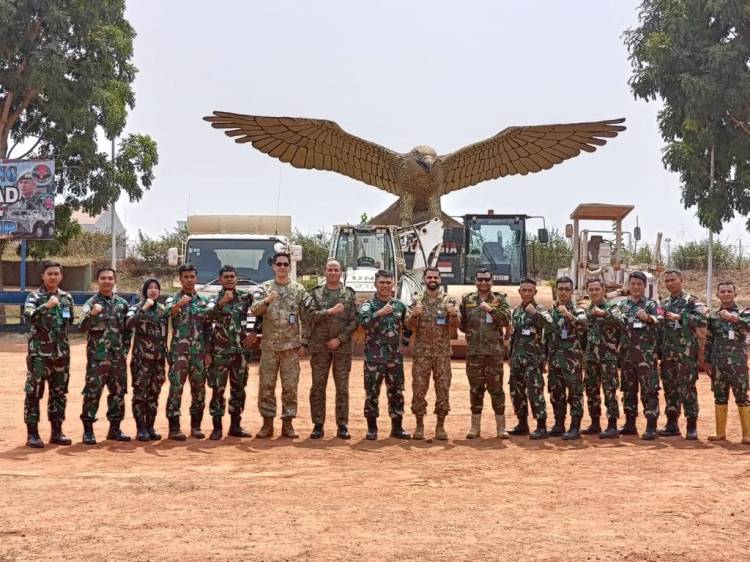 Siap Operasi di Daerah Misi, Satgas KIZI TNI Konga XXXVIII-J MINUSCA Terima Tim Inspeksi dari PBB