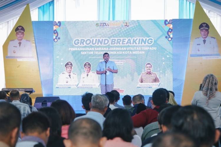 Wujudkan Medan Tanpa Kabel, Walikota Medan Groundbreaking Pembangunan SJUT