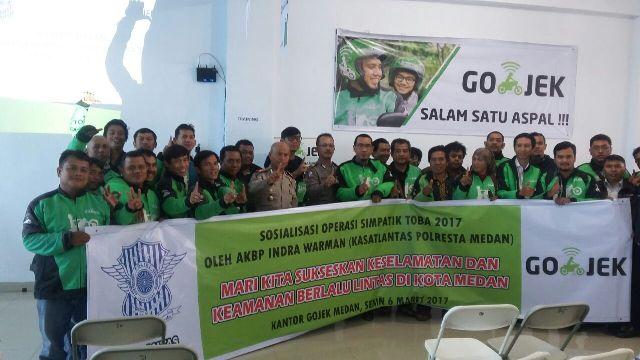 Sat Lantas Polrestabes Medan Gelar Sosialisasi di Kantor Gojek