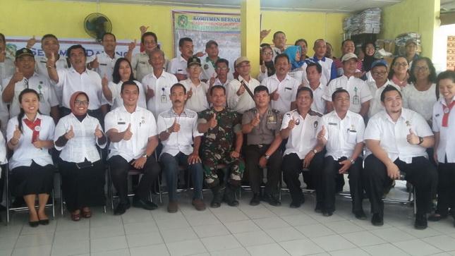 Polsek Delitua Kawal Penggalangan Komitmen Akreditasi Puskesmas Simalingkar