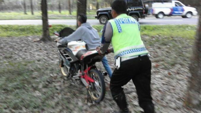 Sat Lantas Polres Tebing Tinggi Bubarkan Aksi Balap Liar