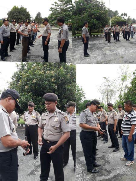 Polres Deli Serdang Periksa Senpi Anggota