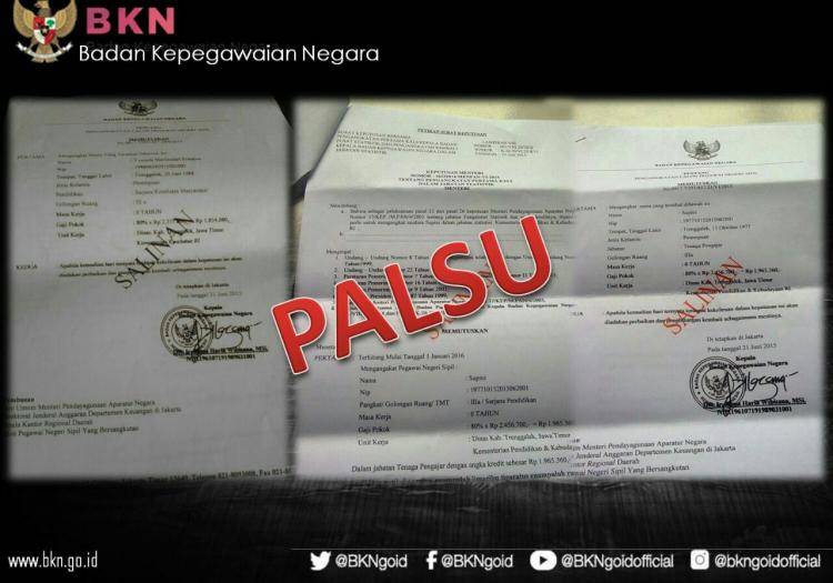 Banyak SK Palsu Pengangkatan CPNS Beredar, Karo Humas BKN Minta Masyarakat Waspada