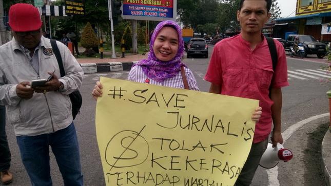 Forum Solidaritas Jurnalis Binjai Gelar Aksi Damai