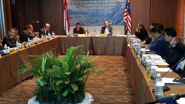 Rapat TPOM, Indonesia-Malaysia Sinergikan Patroli Kamla Selat Malaka