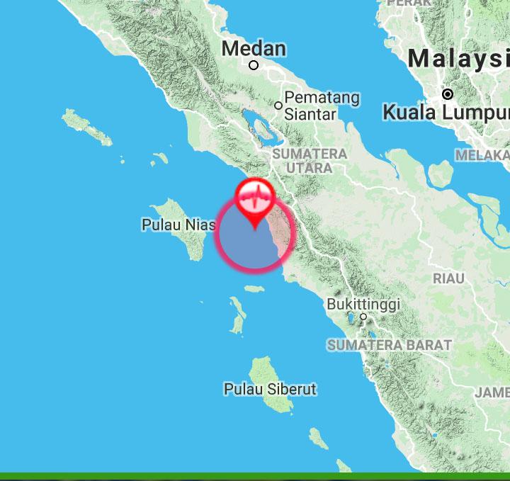 Padangsidimpuan Diguncang Gempa 5,7 Skala Richter